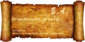 Brandschott Arnold névjegykártya